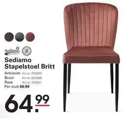 Sligro Sediamo Stapelstoel Britt aanbieding