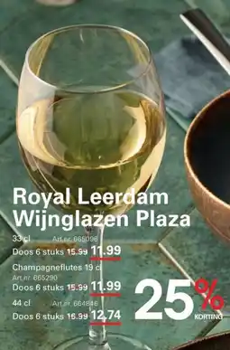 Sligro Royal Leerdam Wijnglazen Plaza aanbieding