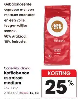 Hanos Caffè Mondiano Koffiebonen espresso medium aanbieding