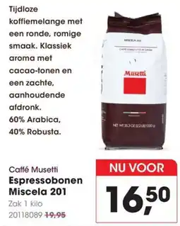 Hanos Caffé Musetti Espressobonen Miscela 201 aanbieding