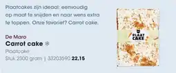 Hanos De Maro Carrot cake Plaatcake aanbieding