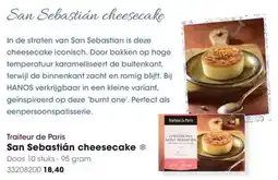 Hanos Traiteur de Paris San Sebastián cheesecake aanbieding