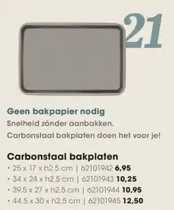 Hanos Carbonstaal bakplaten aanbieding