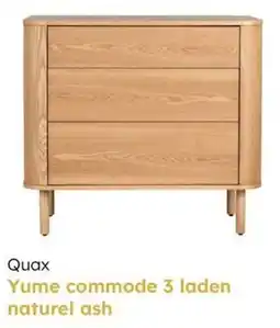 Multi bazar Quax Yume commode 3 laden naturel ash aanbieding