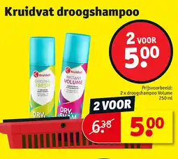 Kruidvat 2 x droogshampoo Volume 250 ml aanbieding