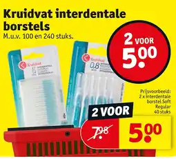 Kruidvat 2 x interdentale borstel Soft Regular 40 stuks aanbieding
