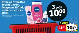 Kruidvat 3 x Nivea deospray Pearl & Beauty 150 ml aanbieding