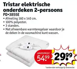 Kruidvat Tristar elektrische onderdeken 2-persoons aanbieding