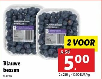 Lidl Blauwe bessen 2 x 250g aanbieding