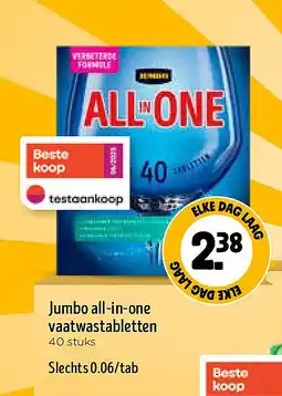 Jumbo Jumbo all-in-one vaatwastabletten aanbieding