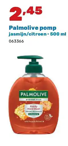 Happyland Palmolive pomp jasmijn/citroen • 500 ml aanbieding