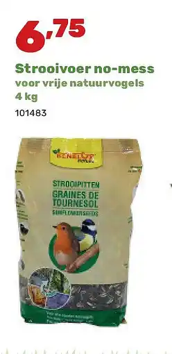 Happyland Strooivoer no-mess voor vrije natuurvogels 4 kg aanbieding