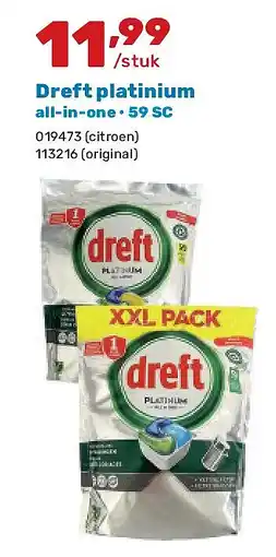 Happyland Dreft platinium all-in-one • 59 SC aanbieding
