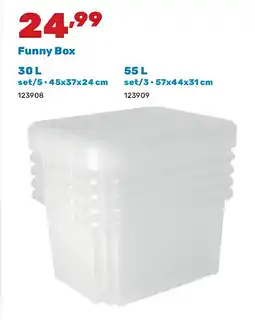 Happyland Funny Box 30 L set/5 • 45x37x24 cm aanbieding