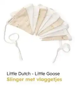 Multi bazar Little Dutch Little Goose Slinger met vlaggetjes aanbieding