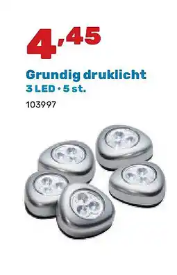Happyland Grundig druklicht 3 LED • 5 st aanbieding