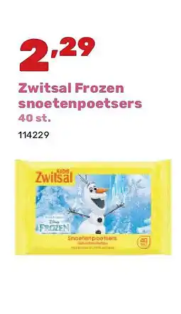 Happyland Zwitsal Frozen snoetenpoetsers 40 st aanbieding