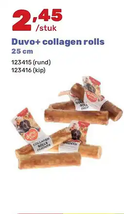 Happyland Duvo+ collagen rolls 25 cm aanbieding