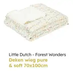 Multi bazar Little Dutch Forest Wonders Deken wieg pure & soft aanbieding