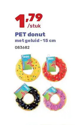 Happyland PET donut met geluid • 15 cm aanbieding