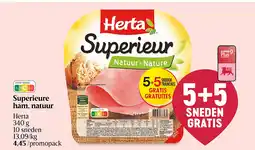 Delhaize Superieure ham, natuur aanbieding