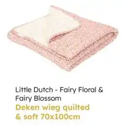 Multi bazar Little Dutch Fairy Floral & Fairy Blossom Deken wieg quilted & soft aanbieding