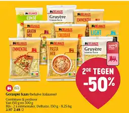 Delhaize Geraspte kaas aanbieding