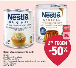 Delhaize Room of gecondenseerde melk aanbieding