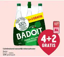 Delhaize Lichtbruisend natuurlijk mineraalwater aanbieding