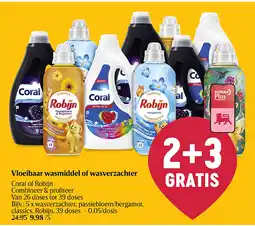 Delhaize Vloeibaar wasmiddel of wasverzachter aanbieding