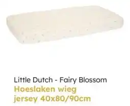 Multi bazar Little Dutch Fairy Blossom Hoeslaken wieg Jersey aanbieding