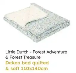 Multi bazar Little Dutch Forest Adventure & Forest Treasure Deken bed quilted & Soft aanbieding