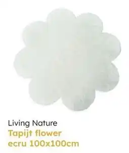Multi bazar Living Nature Tapijt flower ecru aanbieding