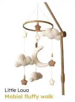 Multi bazar Little Loua Mobiel fluffy wolk aanbieding