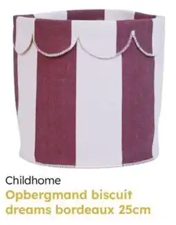 Multi bazar Childhome Opbergmand biscuit dreams bordeaux aanbieding