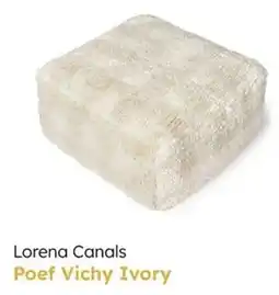 Multi bazar Lorena Canals Poef Vichy Ivory aanbieding