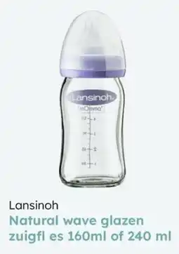 Multi bazar Lansinoh Natural wave glazen zuigfl aanbieding