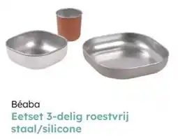 Multi bazar Béaba Eetset roestvrij staal / silicone aanbieding