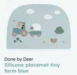 Multi bazar Done by Deer Silicone placemat tiny farm blue aanbieding