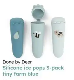Multi bazar Done by Deer Silicone Ice Pops Tiny Farm Blue aanbieding