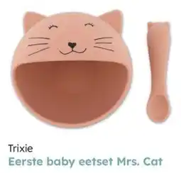 Multi bazar Trixie Eerste baby eetset Mrs. Cat aanbieding