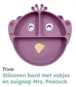 Multi bazar Trixie Siliconen bord met vakjes en zuignap Mrs. Peacock aanbieding