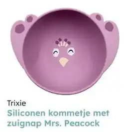 Multi bazar Trixie Siliconen kommetje met zuignap Mrs. Peacock aanbieding