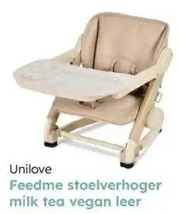 Multi bazar Unilove Feedme stoelverhoger milk tea vegan leer aanbieding