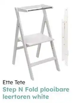 Multi bazar Ette Tete Step N Fold plooibare leertoren white aanbieding