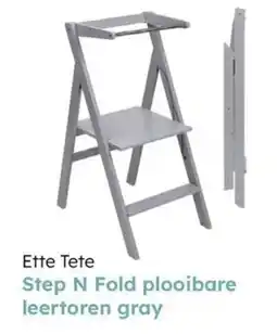Multi bazar Ette Tete Step N Fold plooibare leertoren gray aanbieding