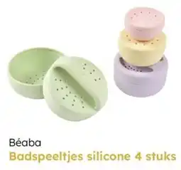 Multi bazar Béaba Badspeeltjes Badspeeltjes silicone 4 stuks aanbieding