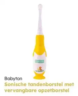 Multi bazar Babyton Sonische tandenborstel met vervangbare opzetborstel aanbieding