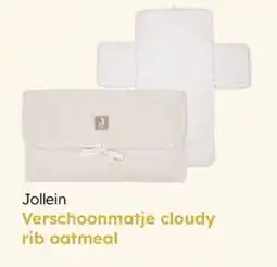Multi bazar Jollein verschoonmatje cloudy rib oatmeal aanbieding