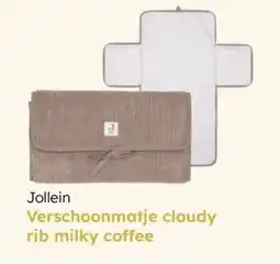 Multi bazar Jollein verschoonmatje cloudy rib milky coffee aanbieding